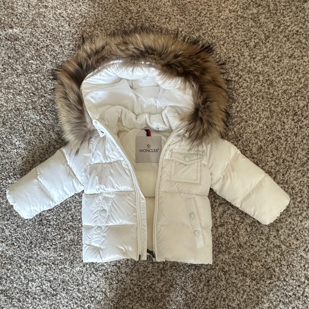 baby white moncler winter jacket